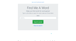 Desktop Screenshot of findmeaword.net