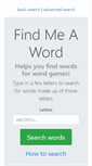 Mobile Screenshot of findmeaword.net
